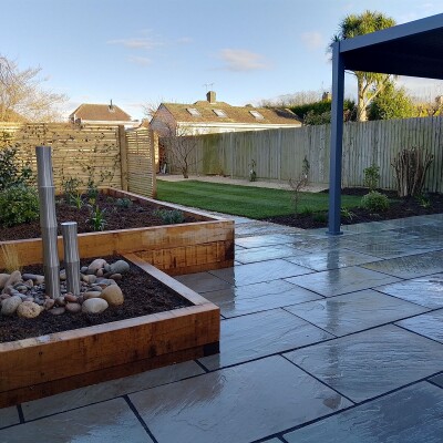 Hard landscaping patio